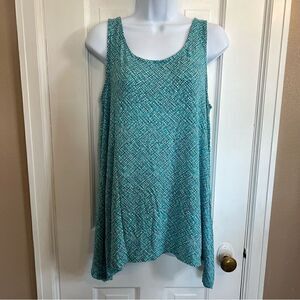 Apt.9 blue patterned tank top